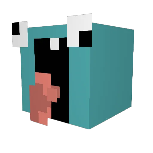 SakoZeCat Minecraft avatar head, 3D render