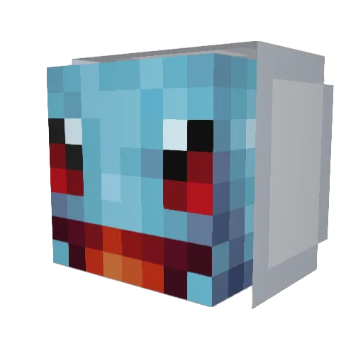 Sakoisa Minecraft avatar head, 3D render