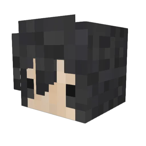 SakouYuu Minecraft avatar head, 3D render