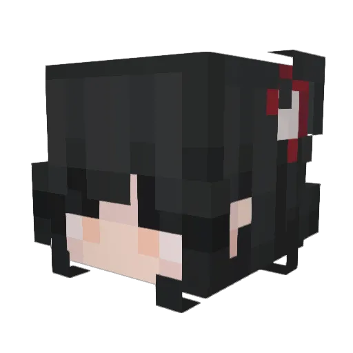 Sakraphes Minecraft avatar head, 3D render