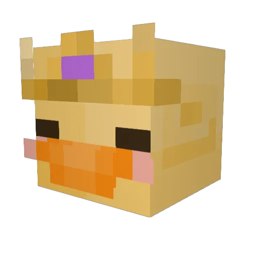 Sakrow Minecraft avatar head, 3D render