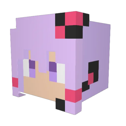 SakuLaScript Minecraft avatar head, 3D render