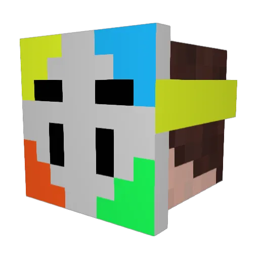 SakuRal3 Minecraft avatar head, 3D render