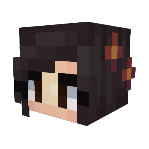 Saku_Aia Minecraft avatar head, 3D render