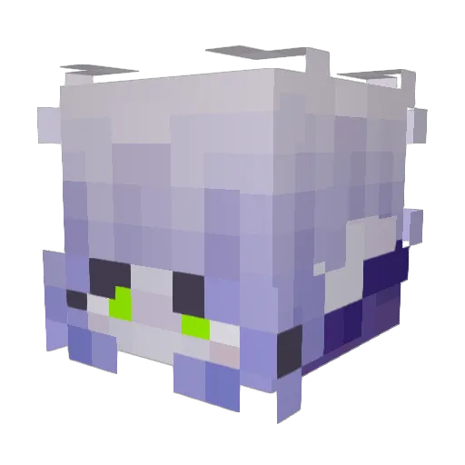 Sakudara Minecraft avatar head, 3D render