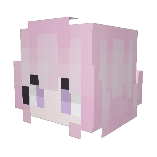 Sakugar Minecraft avatar head, 3D render