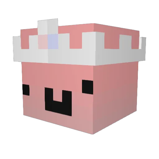 Sakui_ Minecraft avatar head, 3D render
