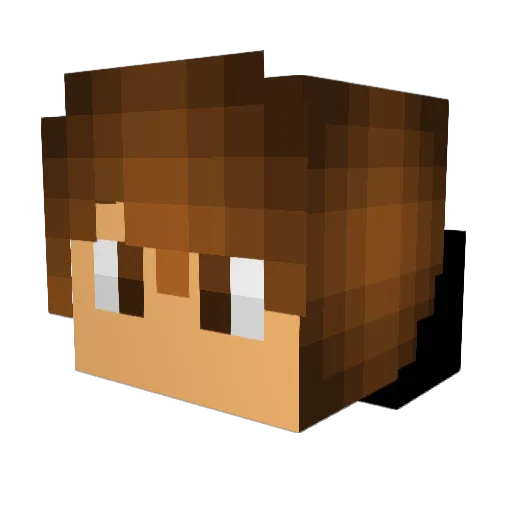 Sakul1232 Minecraft avatar head, 3D render