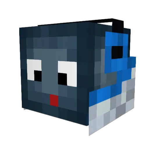 SakulBoi Minecraft avatar head, 3D render