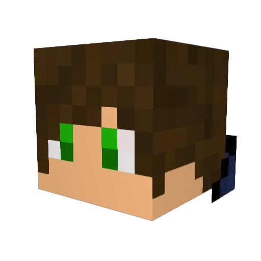 Sakulop Minecraft avatar head, 3D render