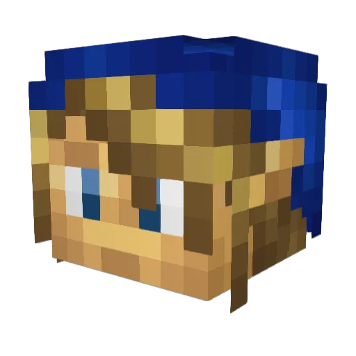 Sakun1337 Minecraft avatar head, 3D render