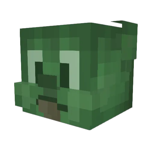 Sakuny Minecraft avatar head, 3D render