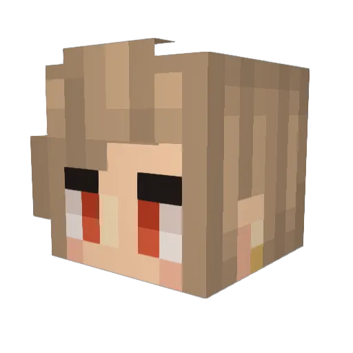 Sakura0303 Minecraft avatar head, 3D render