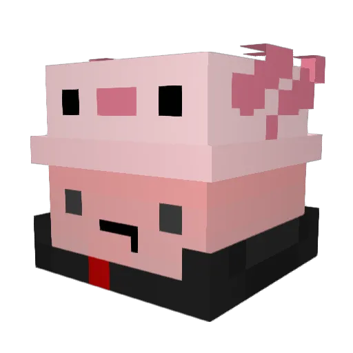 Sakura1573 Minecraft avatar head, 3D render