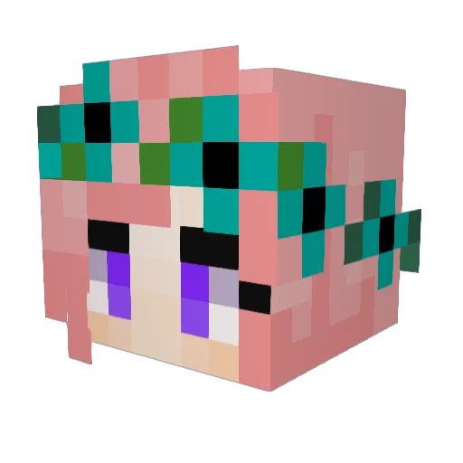 SakuraFaery Minecraft avatar head, 3D render