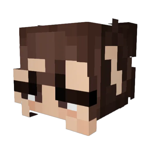 SakuraHeart Minecraft avatar head, 3D render