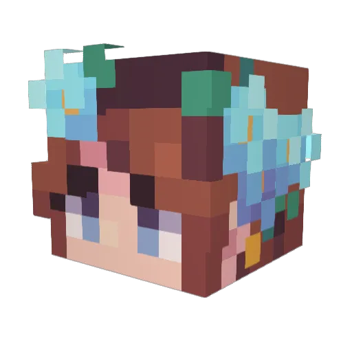 SakuraHyacinth Minecraft avatar head, 3D render