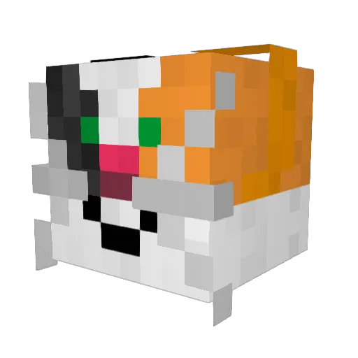 SakuraIchigo Minecraft avatar head, 3D render