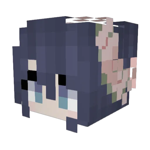 SakuraLune Minecraft avatar head, 3D render