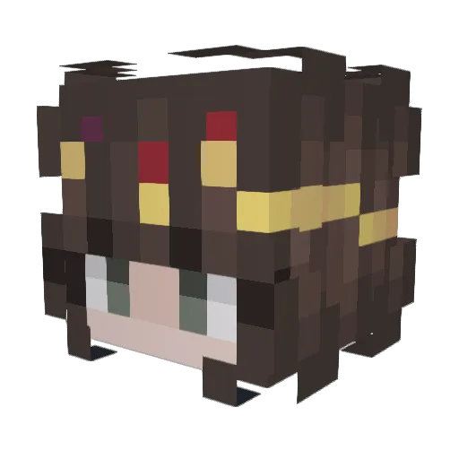 SakuraNoYukiko Minecraft avatar head, 3D render