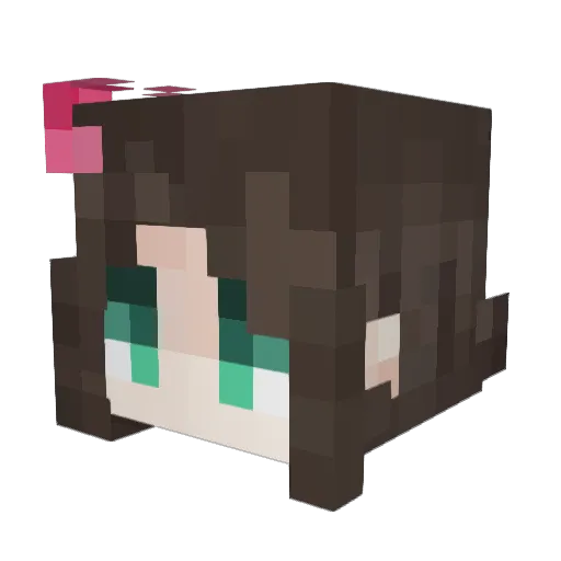 SakuraRyoko Minecraft avatar head, 3D render