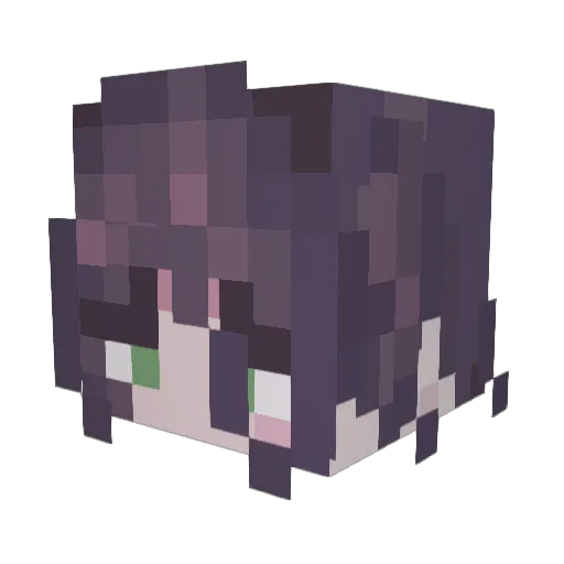 SakuraSeiba Minecraft avatar head, 3D render