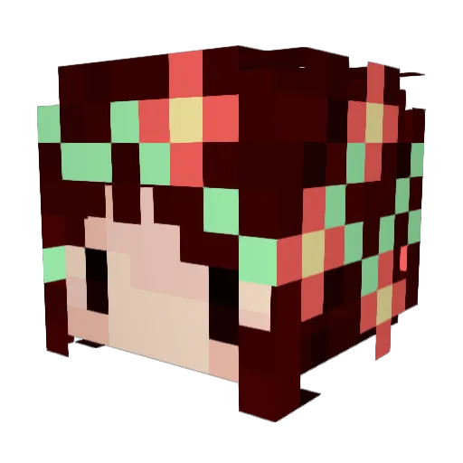 SakuraShortbow Minecraft avatar head, 3D render