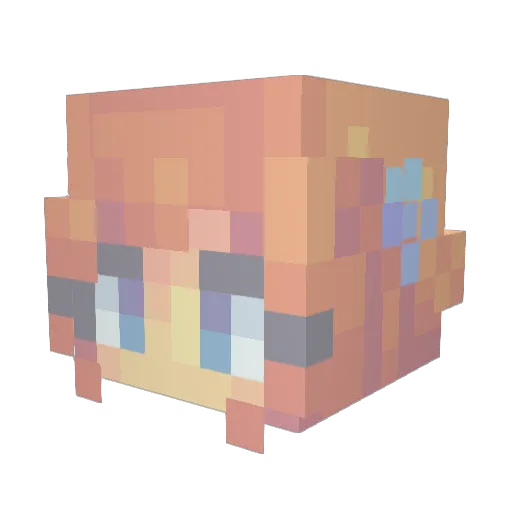 SakuraSnowy Minecraft avatar head, 3D render
