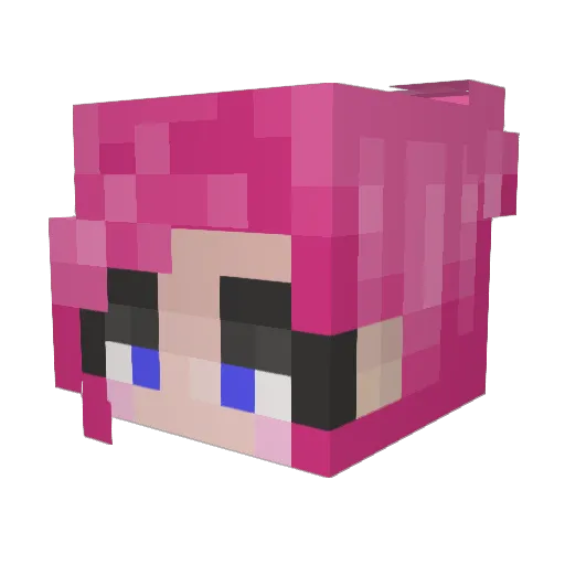 SakuraTheKitten Minecraft avatar head, 3D render