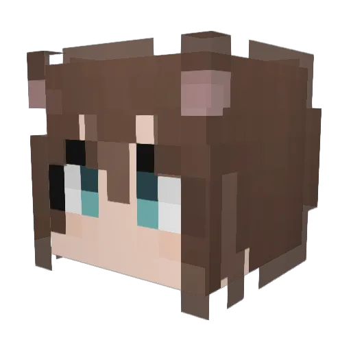 SakuraWine Minecraft avatar head, 3D render