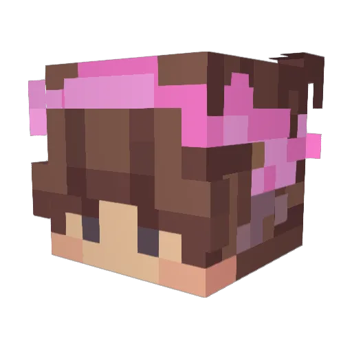 SakuraYT__ Minecraft avatar head, 3D render