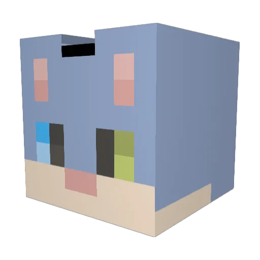 Sakura_871 Minecraft avatar head, 3D render