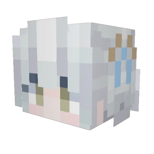Sakura_91 Minecraft avatar head, 3D render