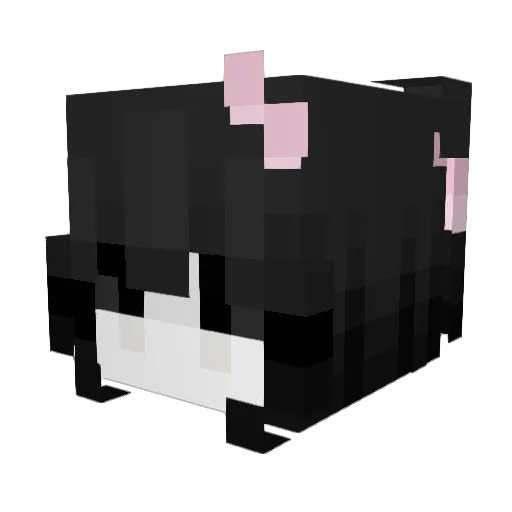 Sakura_F Minecraft avatar head, 3D render