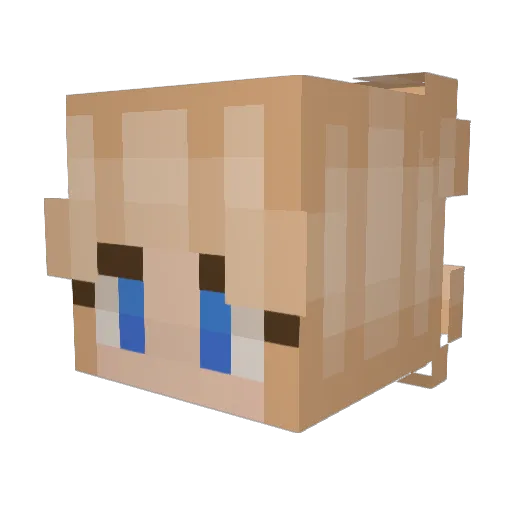 Sakura_Isayeki Minecraft avatar head, 3D render