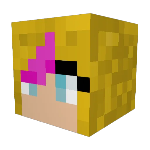 Sakura_Mau Minecraft avatar head, 3D render