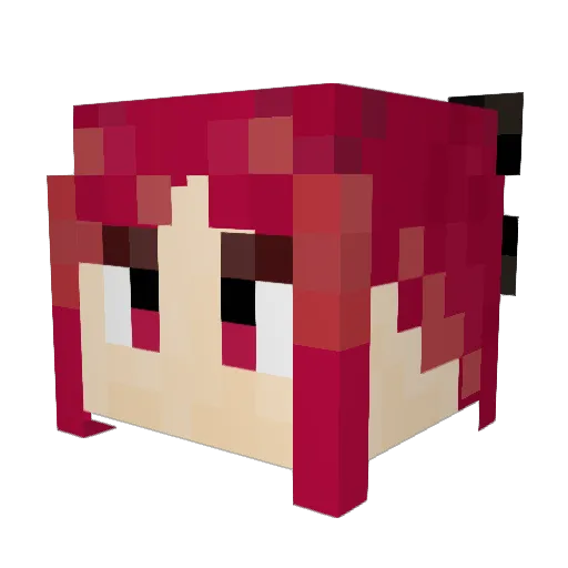 Sakura__Kyouko Minecraft avatar head, 3D render