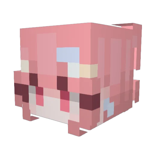SakurabaSarina Minecraft avatar head, 3D render