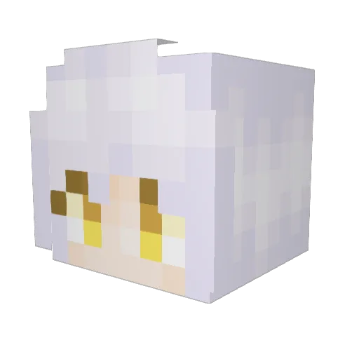 Sakurafallia Minecraft avatar head, 3D render