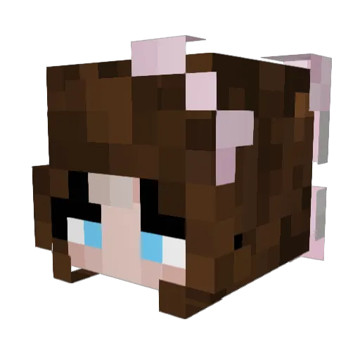 Sakurahunt Minecraft avatar head, 3D render