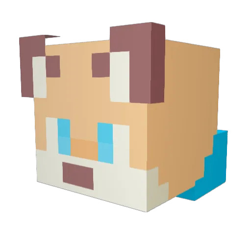 Sakurai_Fubuki Minecraft avatar head, 3D render