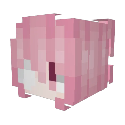 Sakurako999 Minecraft avatar head, 3D render