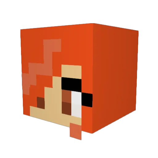Sakurashae Minecraft avatar head, 3D render