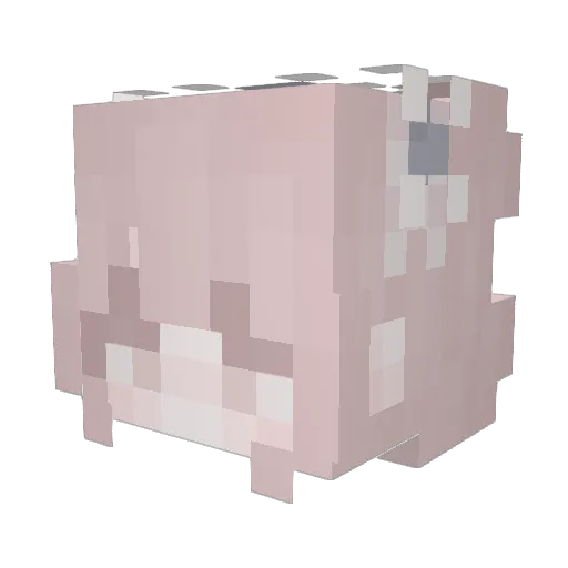 Sakurayoi Minecraft avatar head, 3D render