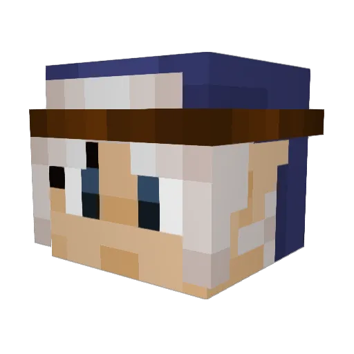 Sakurball Minecraft avatar head, 3D render