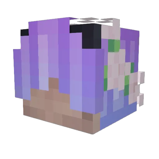 Sakuronoske Minecraft avatar head, 3D render