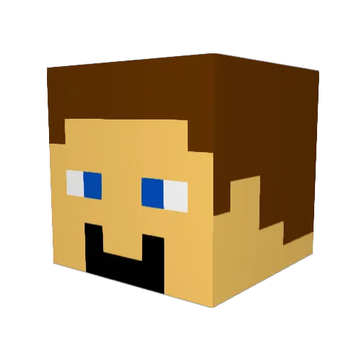 Sakuroo Minecraft avatar head, 3D render