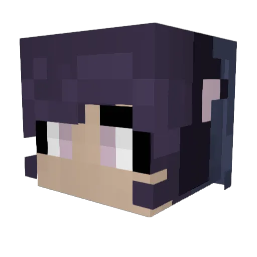 Sakurori Minecraft avatar head, 3D render