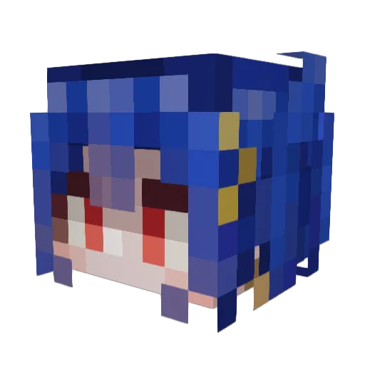 Sakuta7 Minecraft avatar head, 3D render