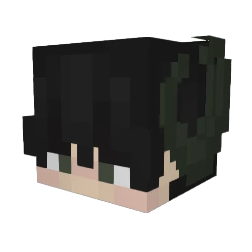 SakutaTomy Minecraft avatar head, 3D render